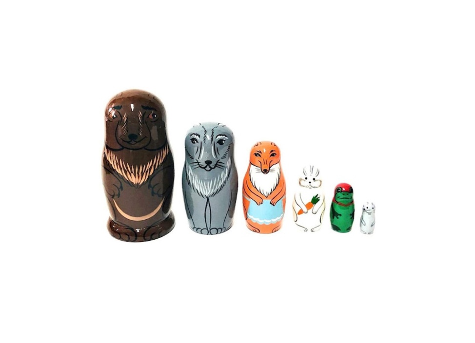 【VOLGA / ヴォルガ】動物マトリョーシカ 6個セット