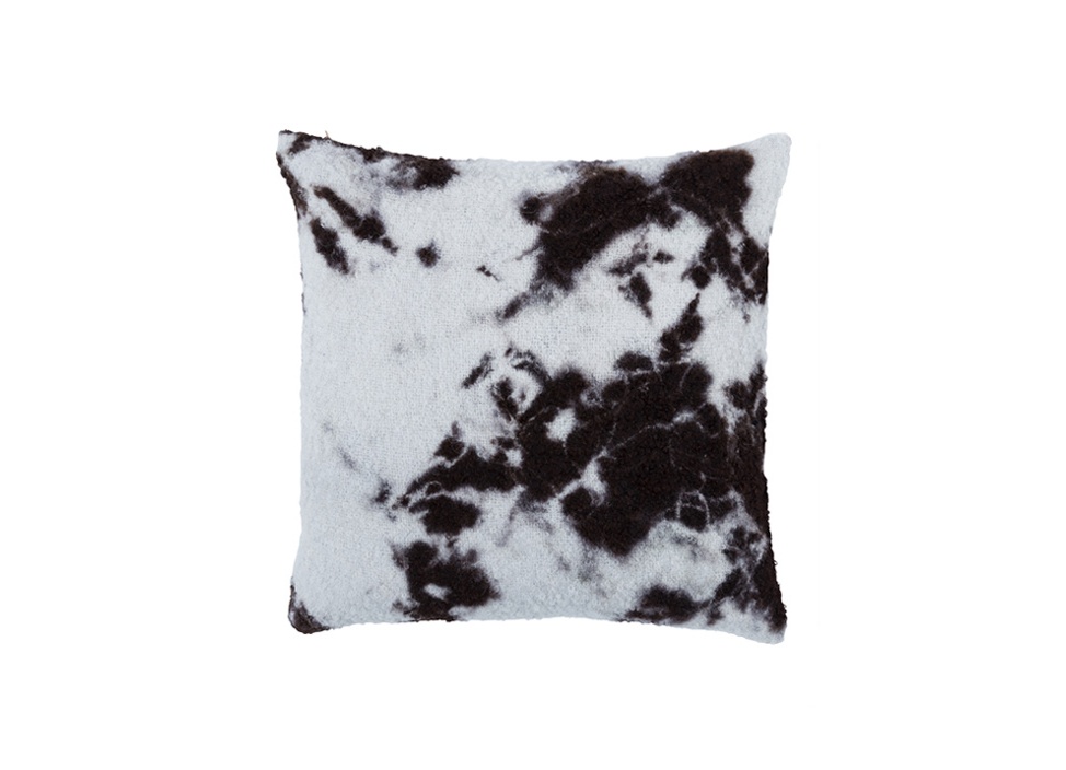 suzusan アルパカ クッションカバー ブラック グレー