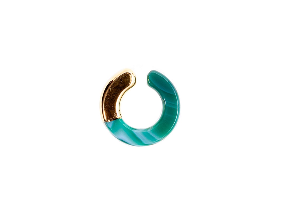 新品 PREEK UKISHIMA SORAMAME ピアス ブラウン ゴールド PREEK - 【お取寄せ注文可能】Ukishima Green Agate Ear Cuff