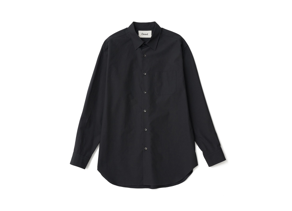 【Onnod / オンノッド】シャツ Regular color shirt Black