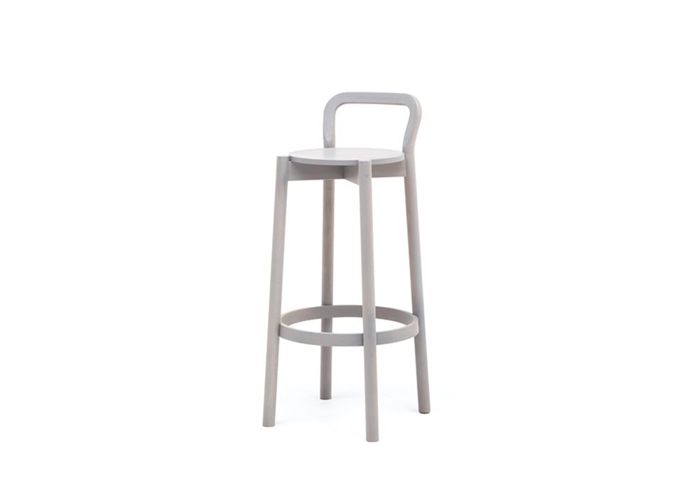Karimoku New Standard キャストール バースツール ハイ Castor Barstool with Backrest High ‒ KARIMOKU NEW STANDARD (KNS)