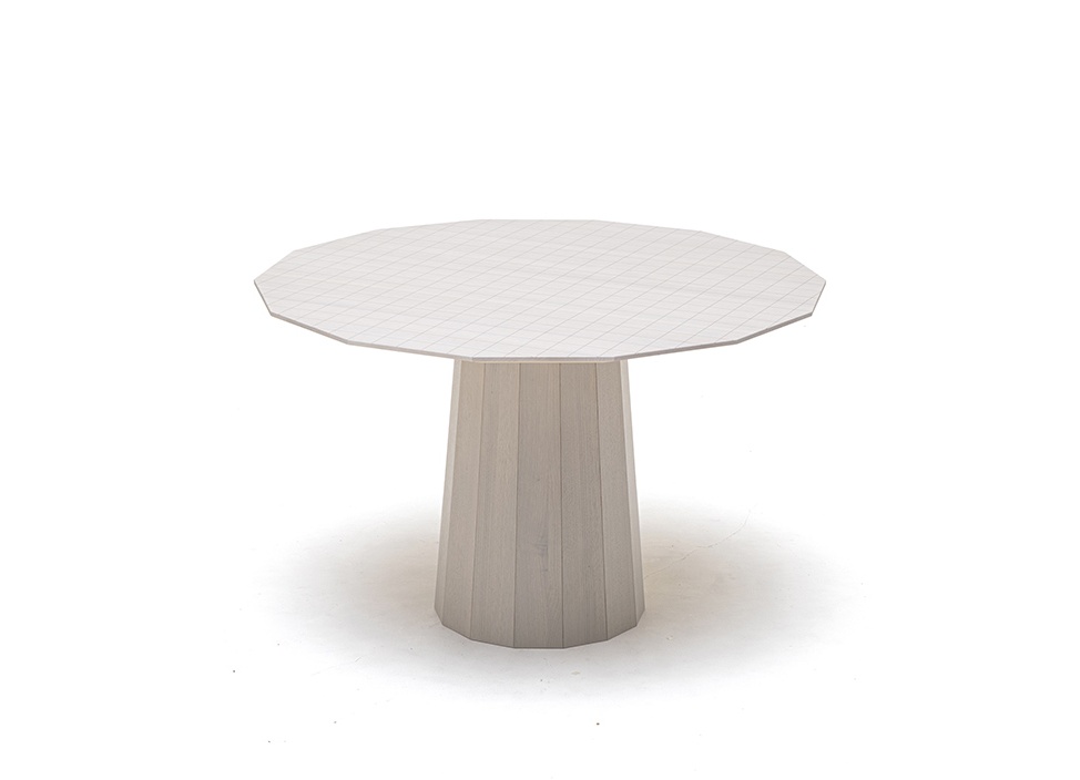 【KARIMOKU NEW STANDARD / カリモク ニュースタンダード】COLOUR WOOD DINING カラーウッド テーブル 120 / GRID （Gray Grid）