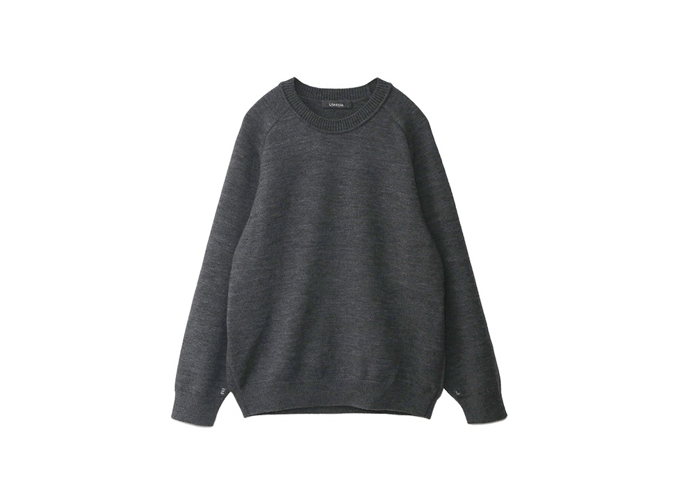 【UMEDA / ウメダ】7GG CREW NECK PULLOVER ニット / グレー / XL