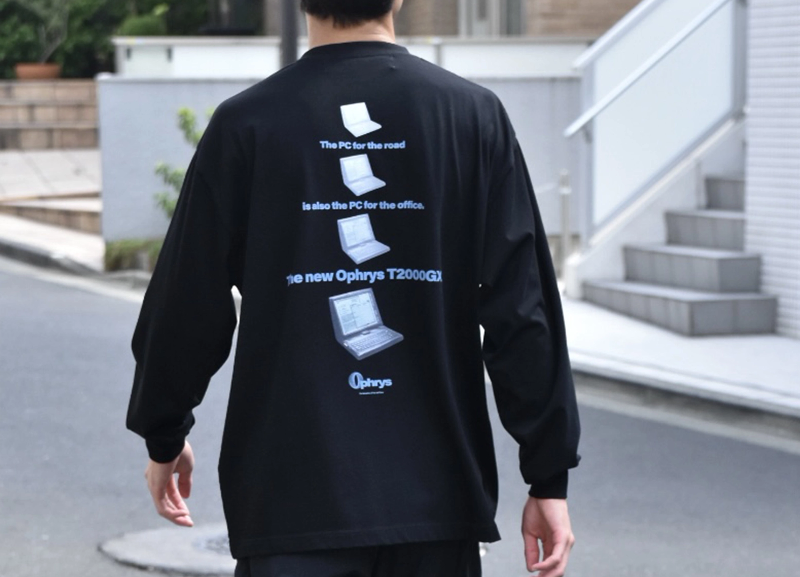 【別注 Ophrys / オフリス】LONG SLEEVE T-SHIRT ロンT / ブラック