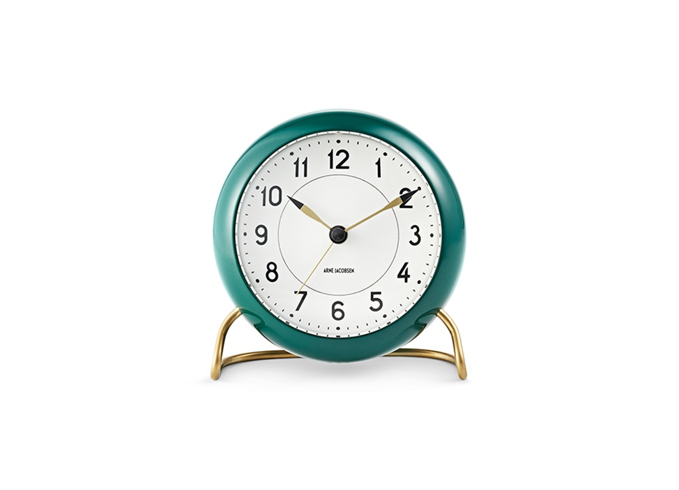 【ARNE JACOBSEN/アルネ ヤコブセン】Table Clock 時計 STATION / グリーン