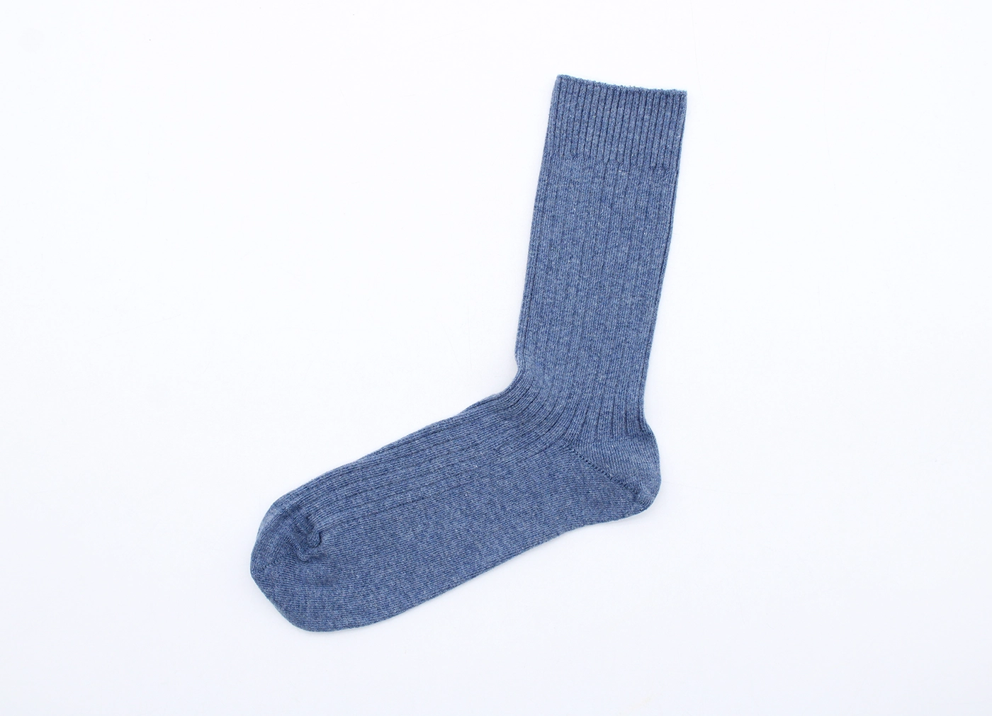 【Baserange / ベースレンジ】Rib overankle socks ソックス / ブルーメランジ