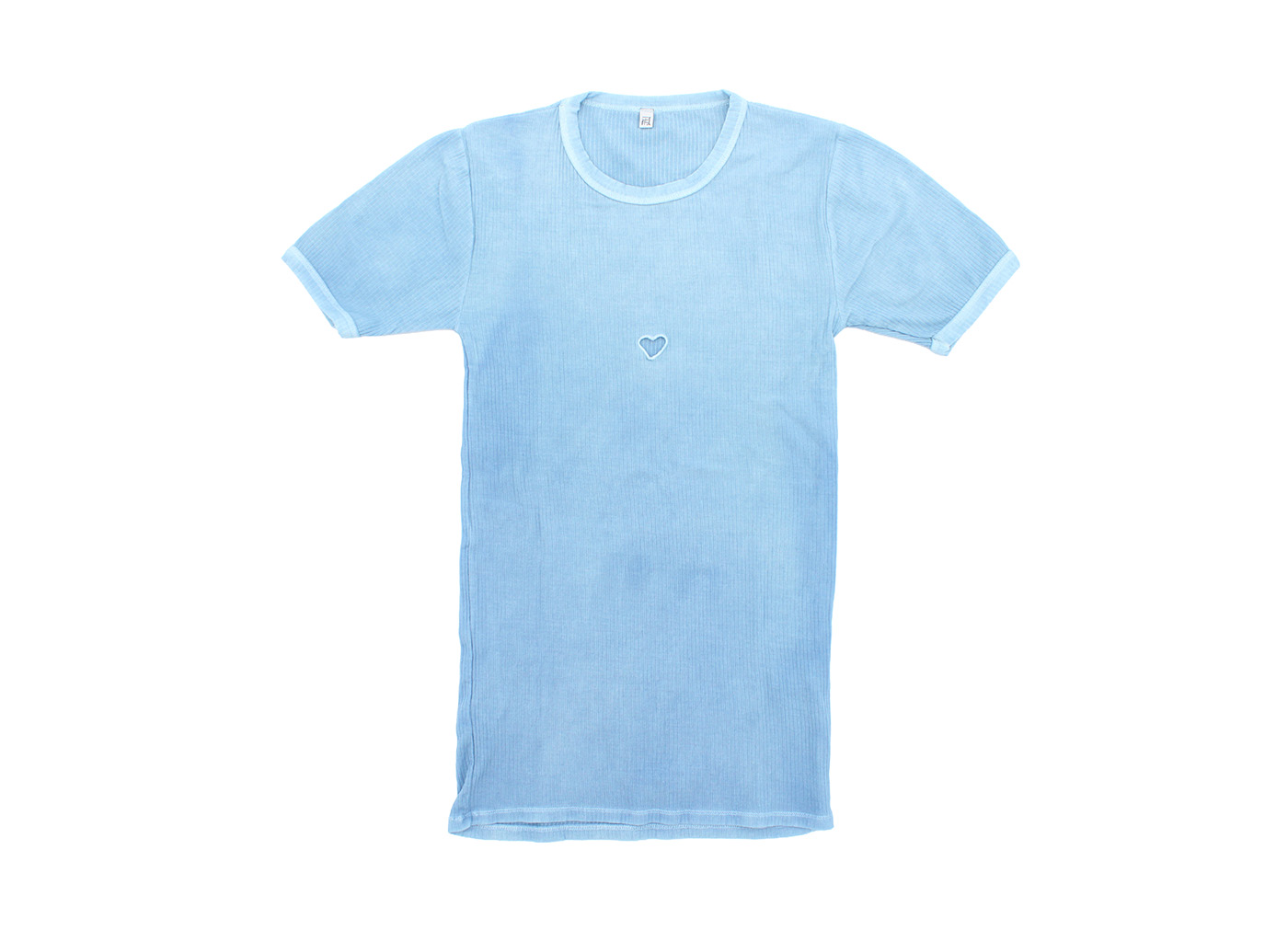 【Baserange / ベースレンジ】Heart Tee Shirt S Tシャツ / イサティスブルー