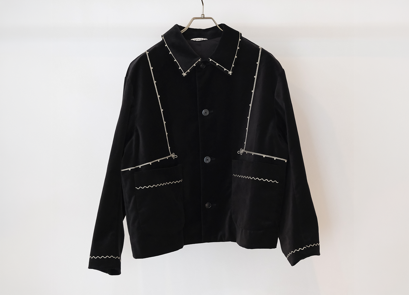 【別注 NOHRA / ノーラ】embroidered Jacket ジャケット / ブラック