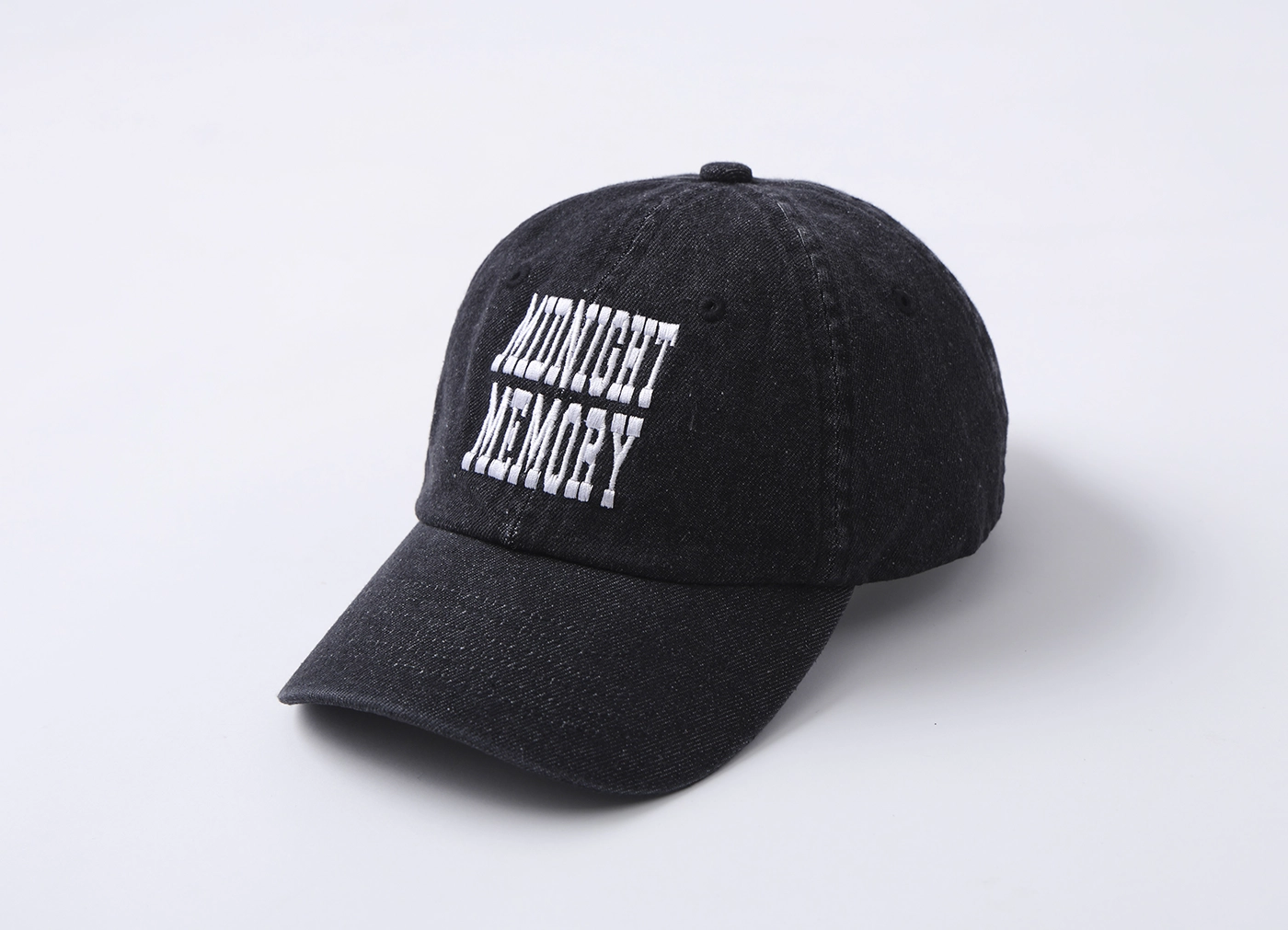 【別注 Ruro / ルロー】MESSAGE CAP キャップ / ブラックデニム
