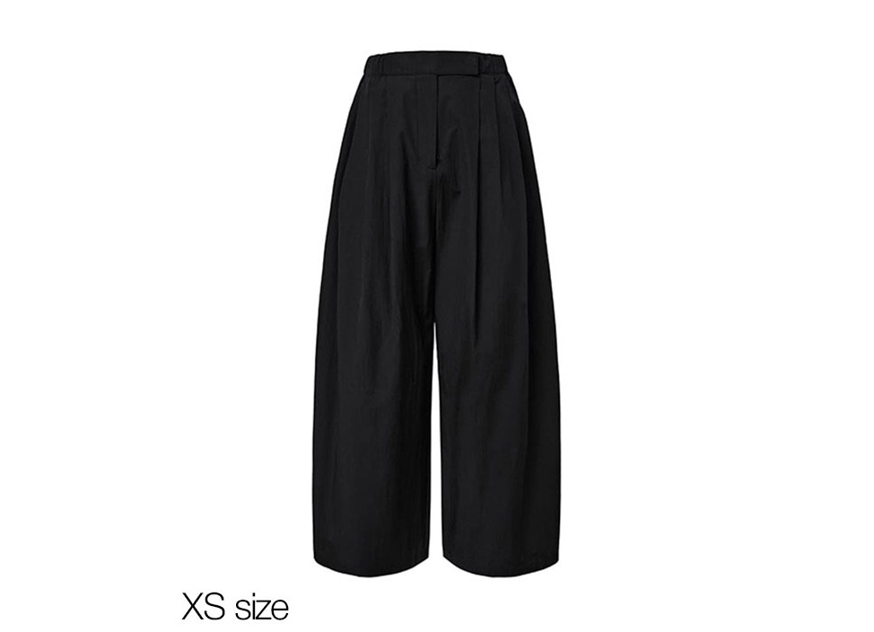【AMOMENTO / アモーメント】Three Tuck Banding Pants パンツ / Black