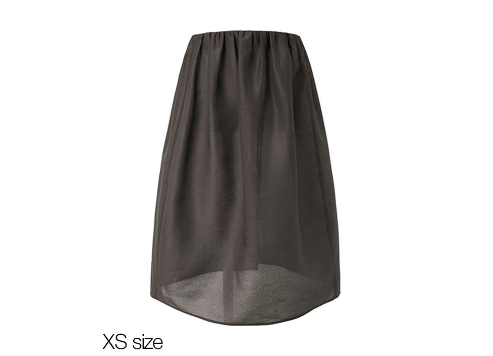 【AMOMENTO / アモーメント】Shirring Organza Skirt スカート/ Charcoal