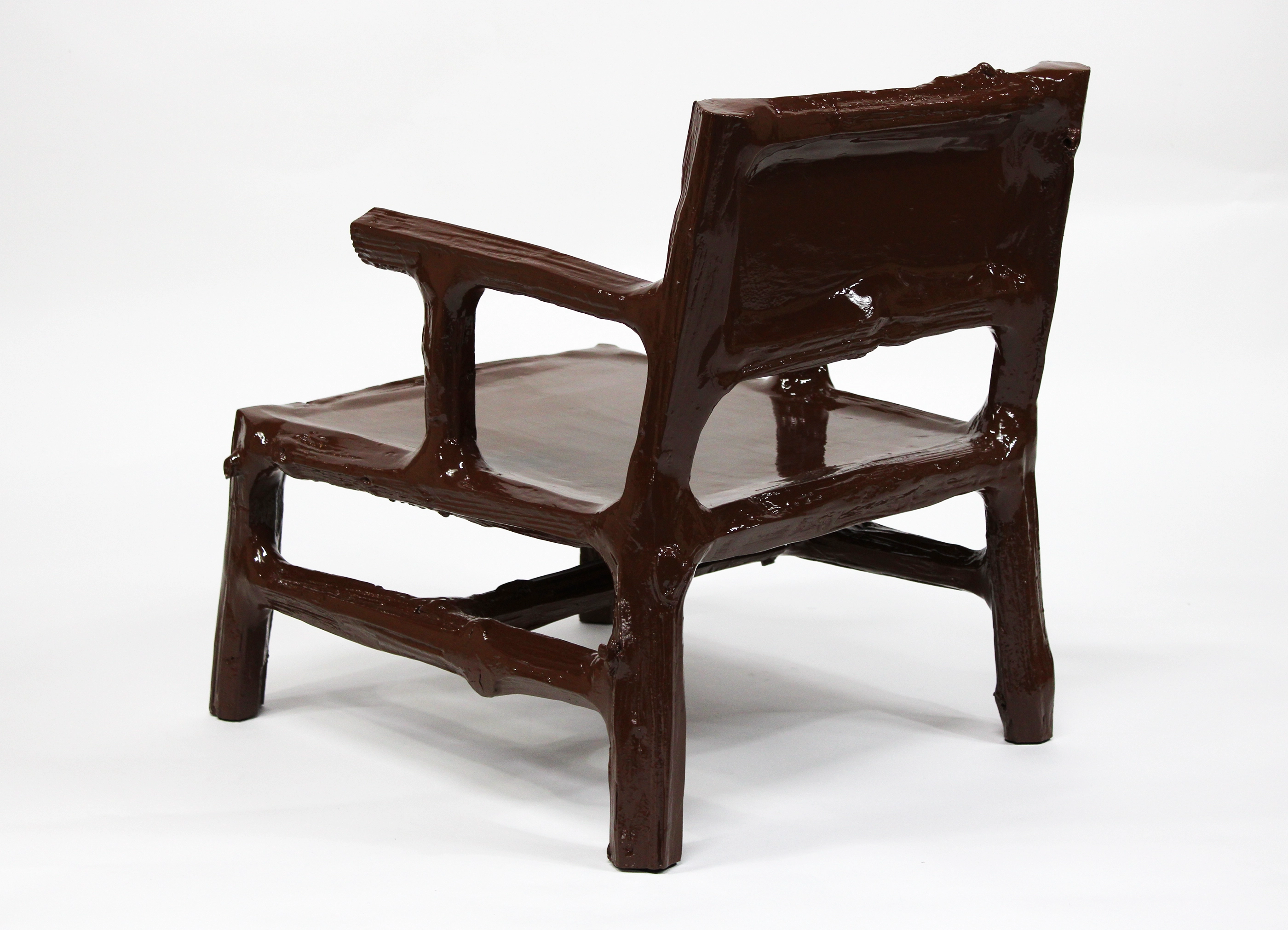 【TEUN ZWETS / テウン・ズヴェッツ】SPLITTED LOUNGE ARM CHAIR ラウンジチェア / ブラウン