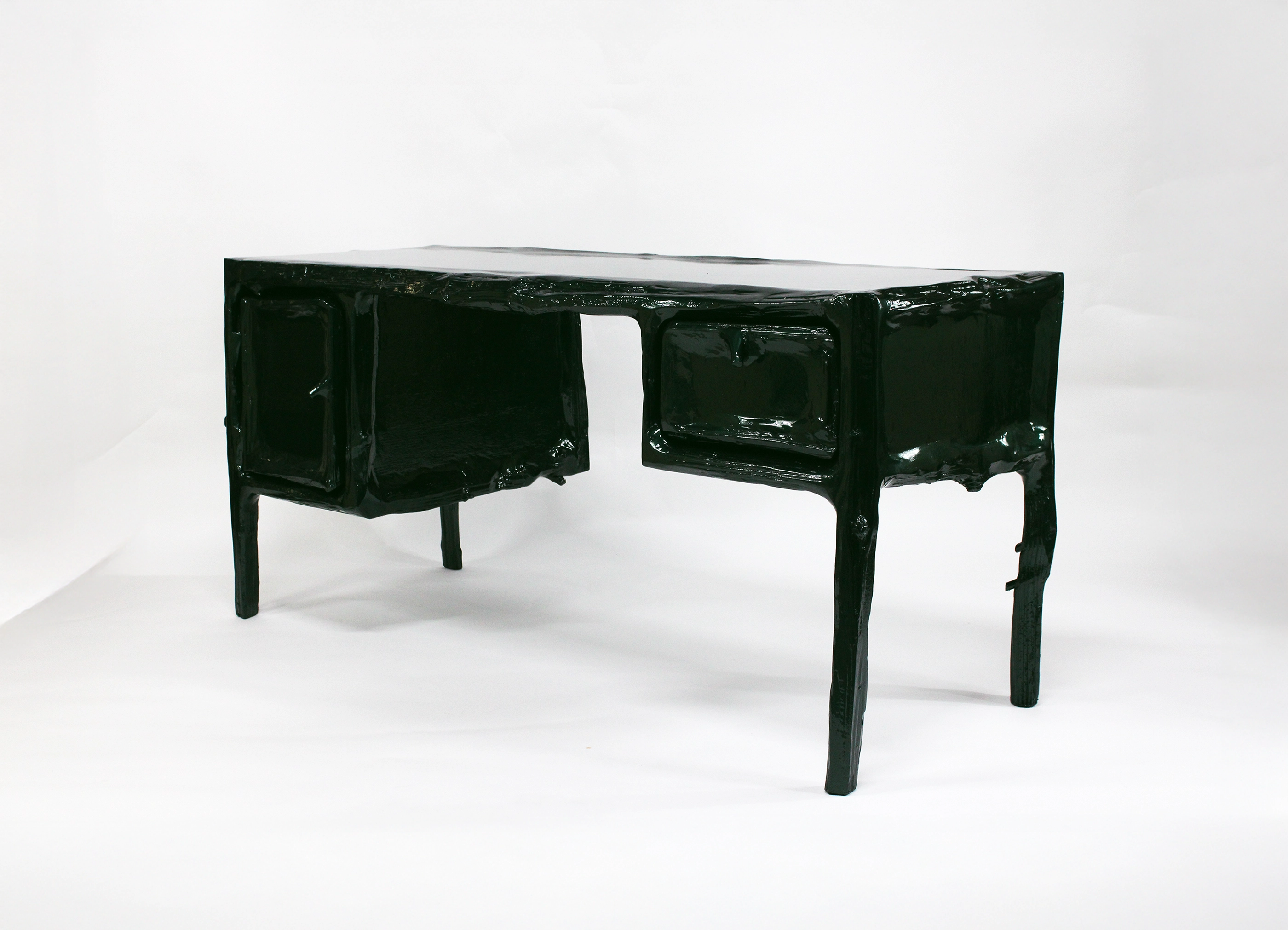 【TEUN ZWETS / テウン・ズヴェッツ】SPLITTED DESK METALLIC デスク / メタリックグリーン