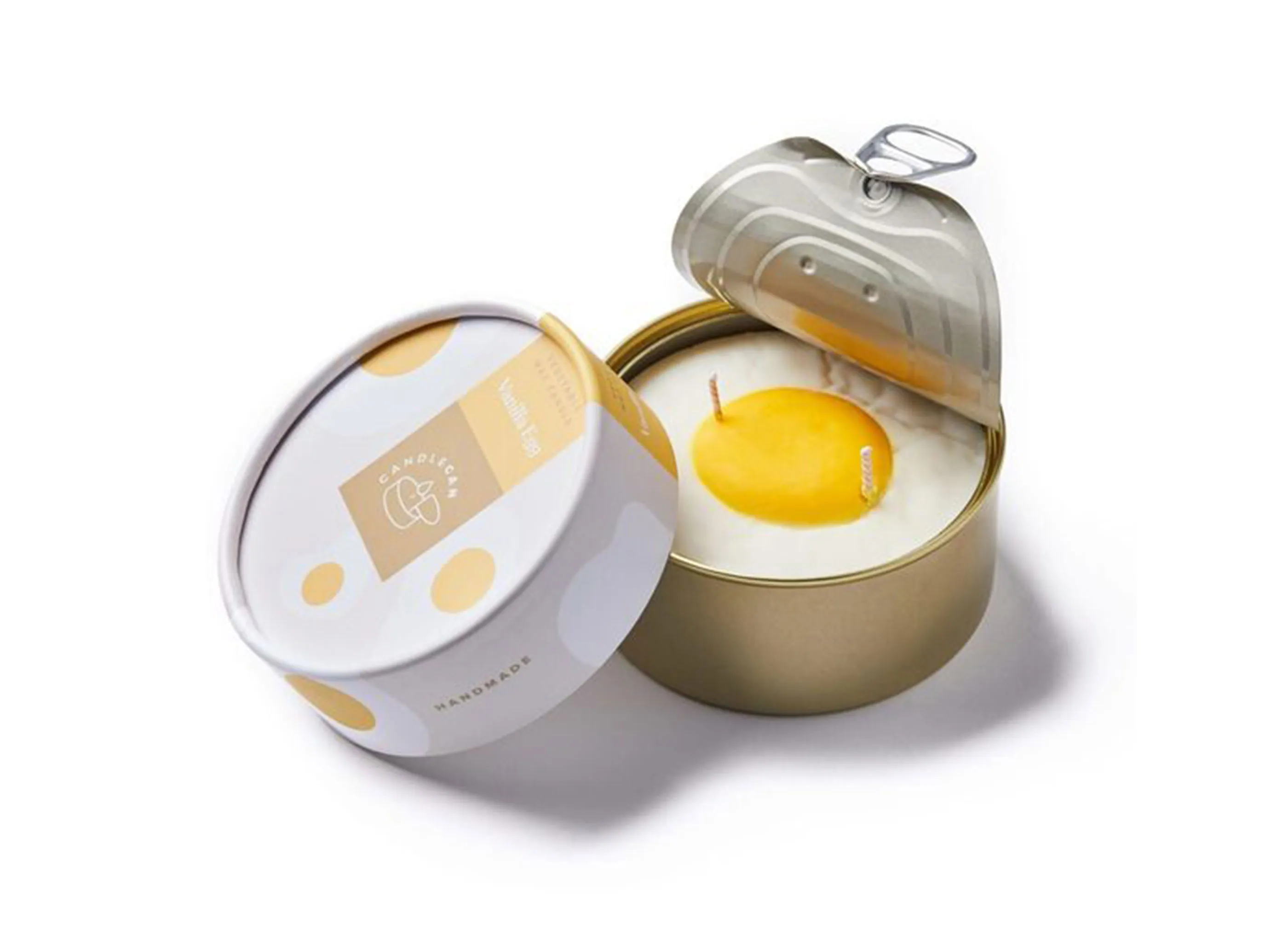 【CANDLEHAND / キャンドルハンド】Gourmet Food Candles キャンドル缶 / バニラエッグ
