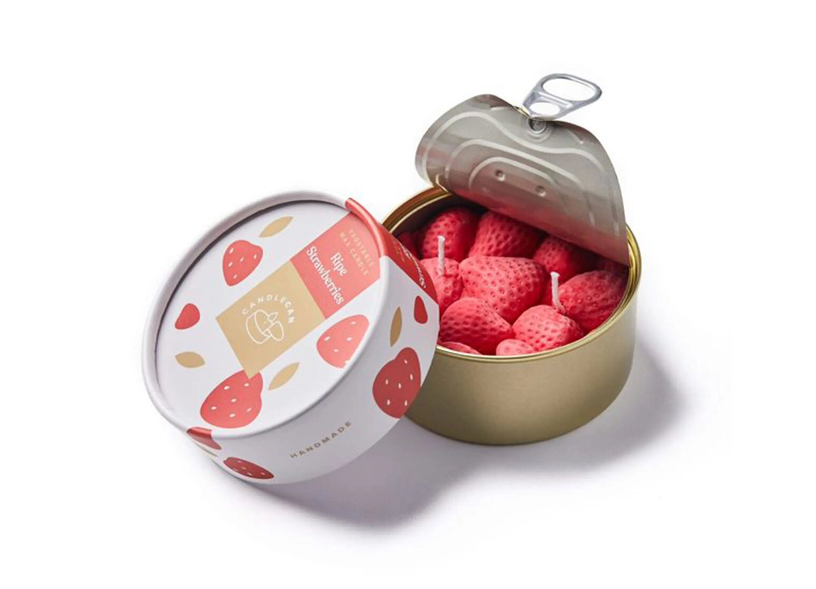 【CANDLEHAND / キャンドルハンド】Gourmet Food Candles キャンドル缶 / 完熟イチゴ