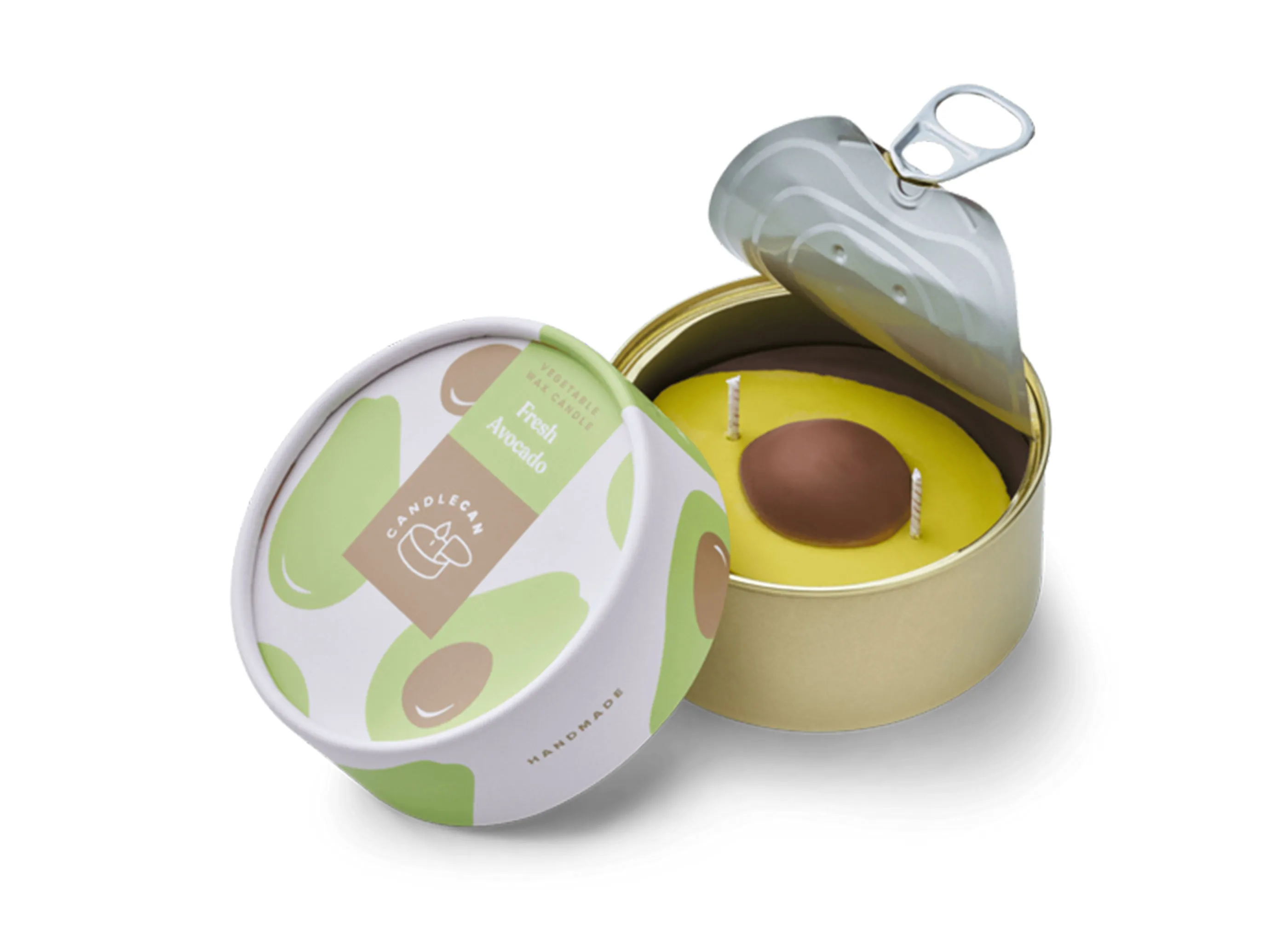 【CANDLEHAND / キャンドルハンド】Gourmet Food Candles キャンドル缶 / フレッシュアボカド
