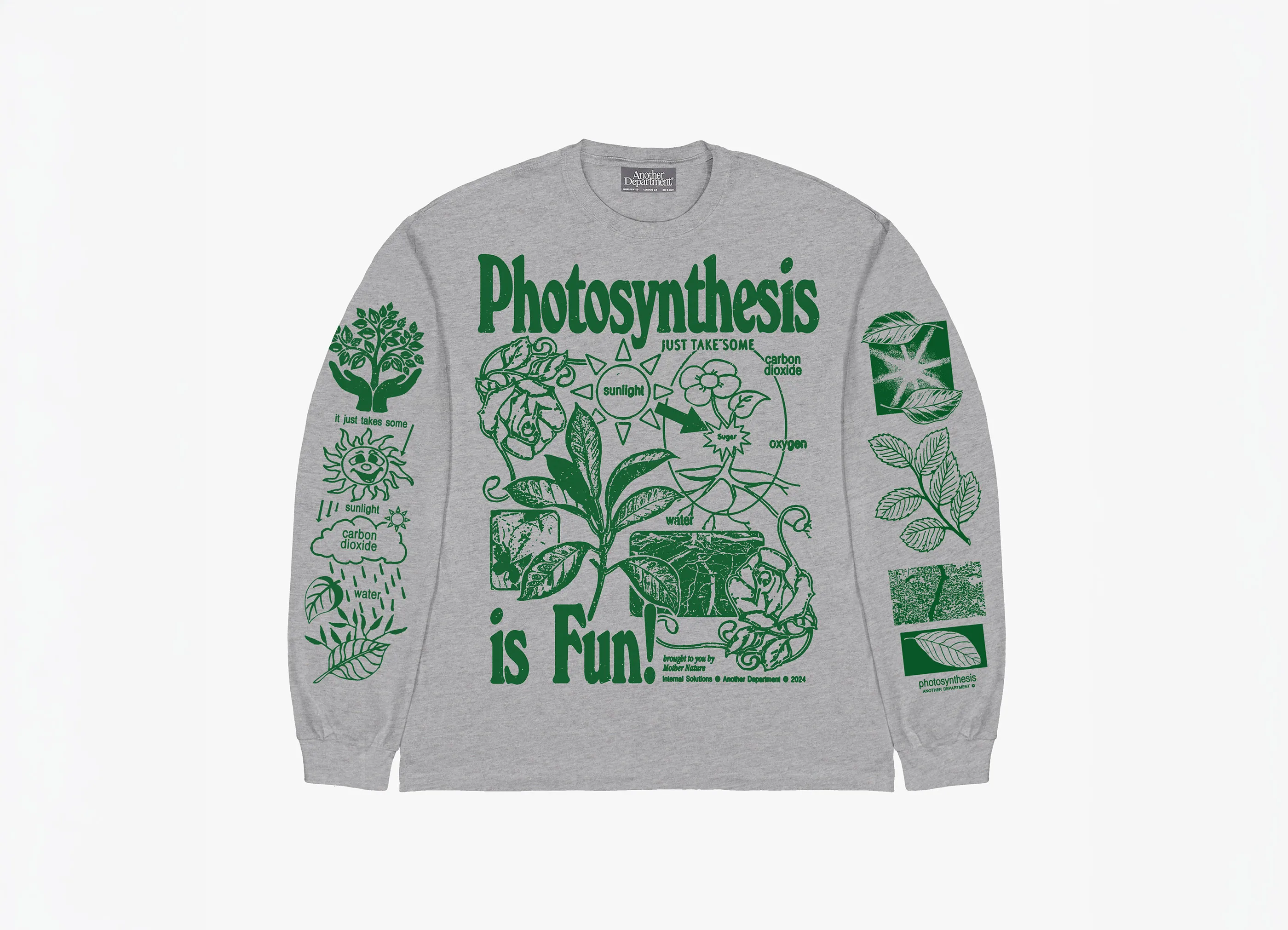 【ANOTHER DEPARTMENT / アナザーデパートメント】Photosynthesis Longsleeve フォトシンセシス ロングスリーブ / アッシュグレイ