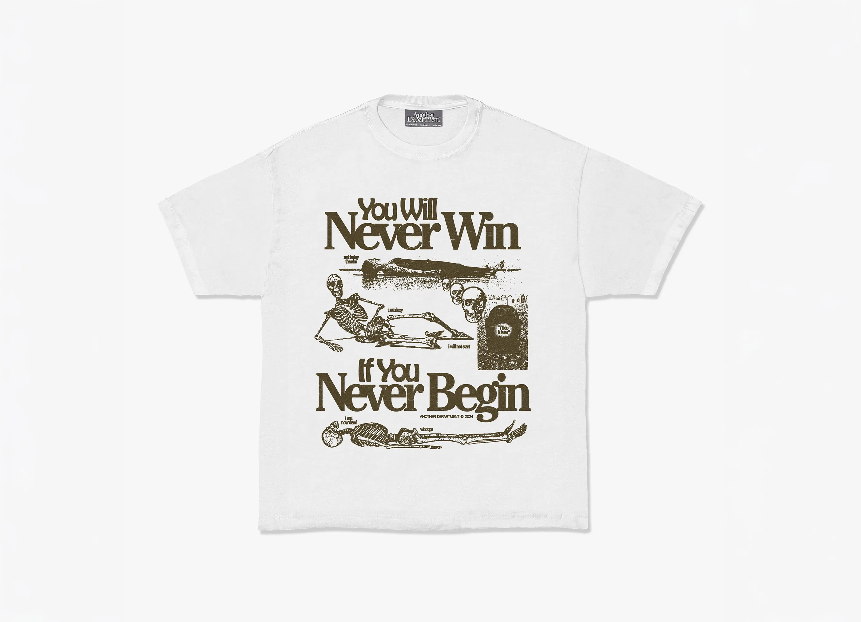 【ANOTHER DEPARTMENT / アナザーデパートメント】You Will Never Win T-Shirt ユー ウィル ネバー ウィン Tシャツ / ホワイト