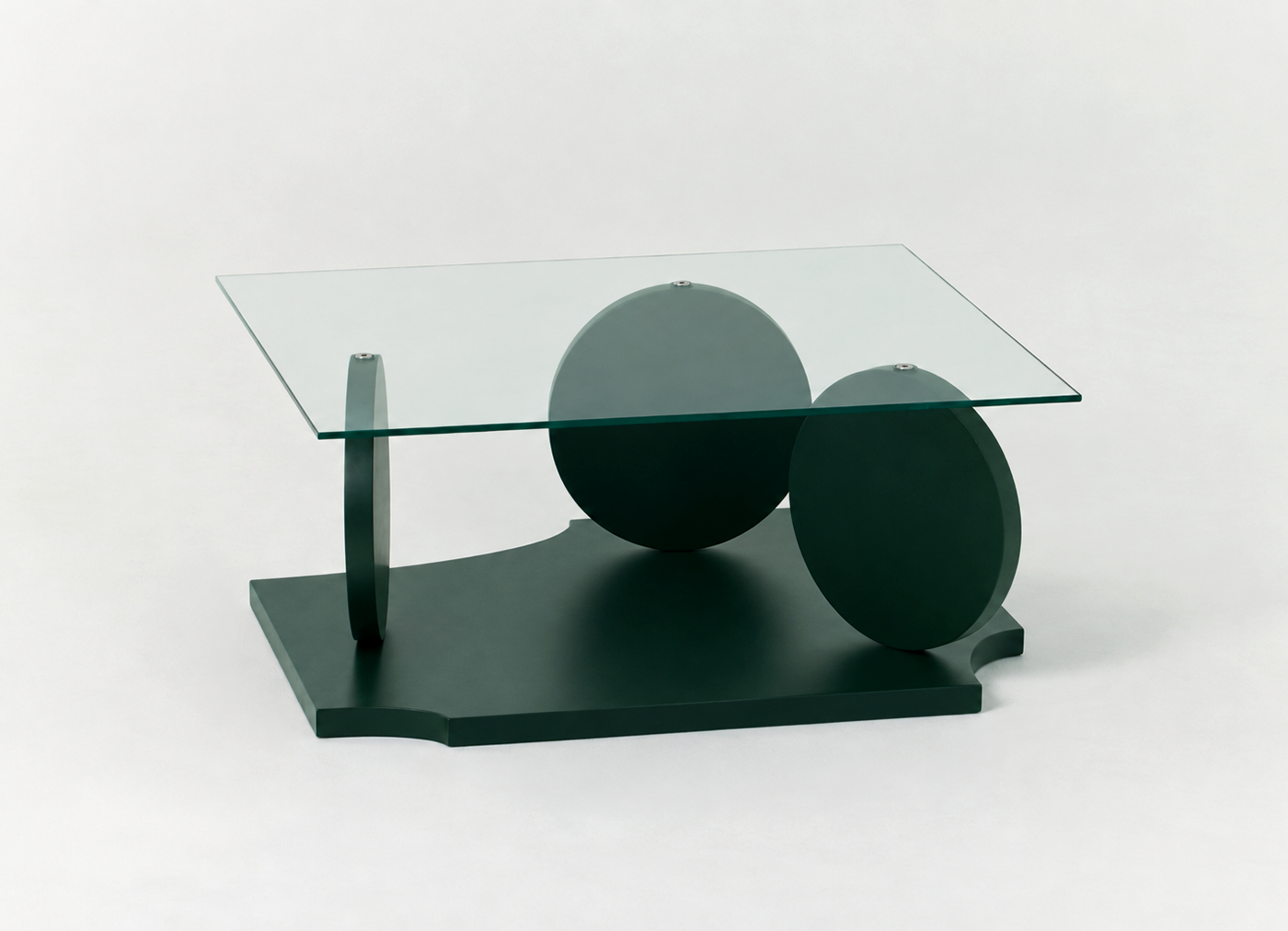 【WEKINO / ウェキノ】Eclipse Glass Sofa Table ソファテーブル / グリーン
