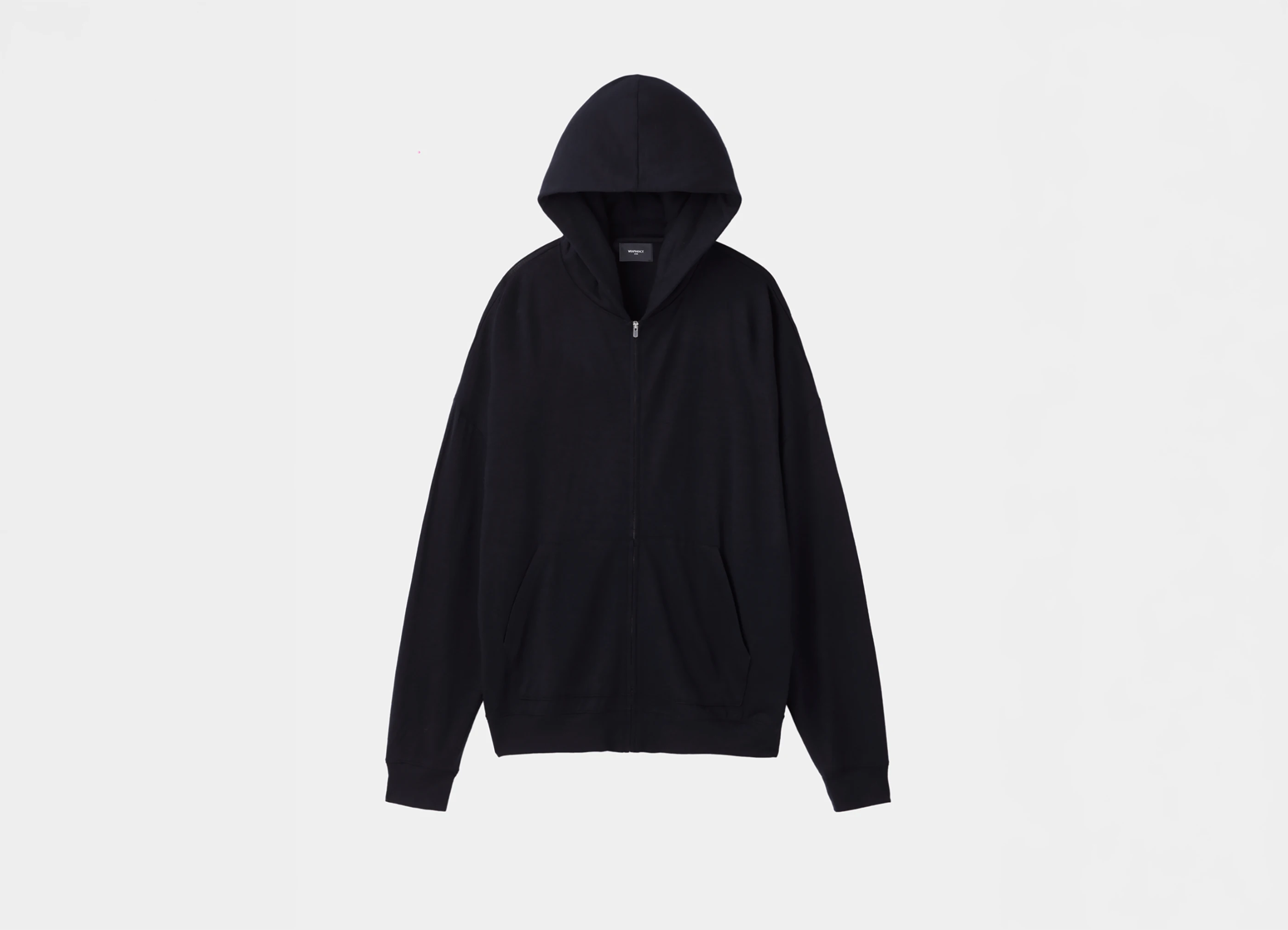 【WRAPINKNOT WOOL WEAR / ラッピンノット ウール ウェア】Zip Hoodie ジップ フーディー / ブラック