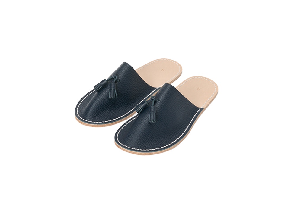 【Hender Scheme / エンダースキーマ】Leather slipper スリッパ  / Navy