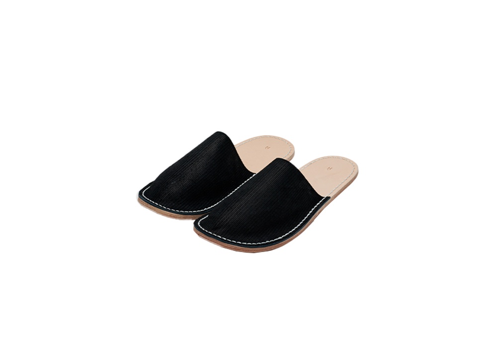 Corduroy leather slipper/Black （M） / Hender Scheme（エンダースキーマ）