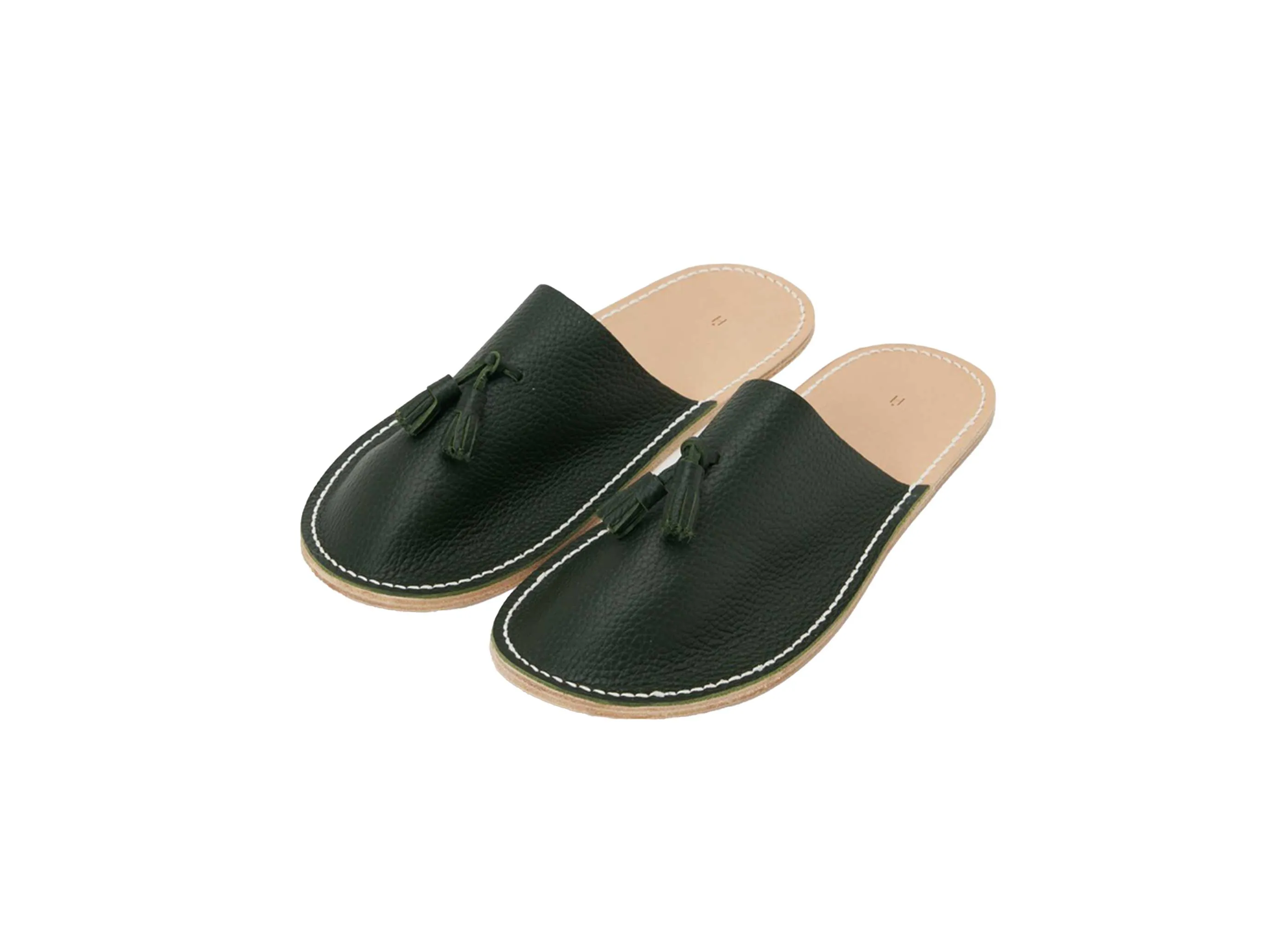 【Hender Scheme / エンダースキーマ】Leather slipper スリッパ / モスグリーン