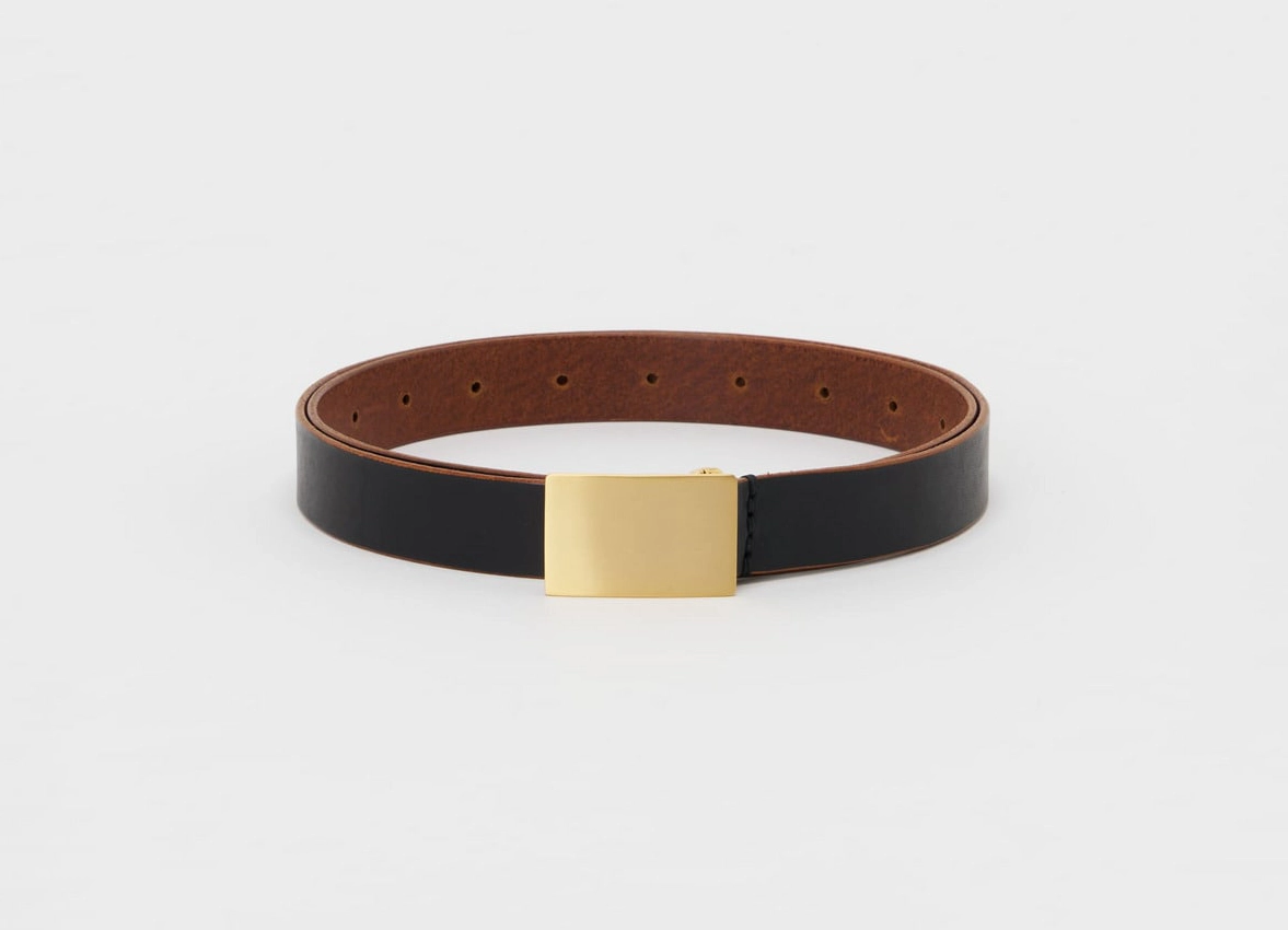 【Hender Scheme / エンダースキーマ】solid buckle belt レザーベルト / ブラック