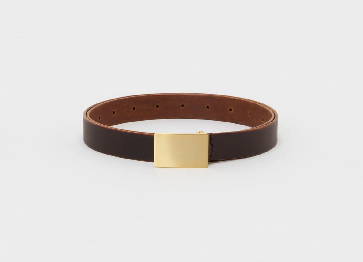 【Hender Scheme / エンダースキーマ】solid buckle belt レザーベルト / ダークブラウン