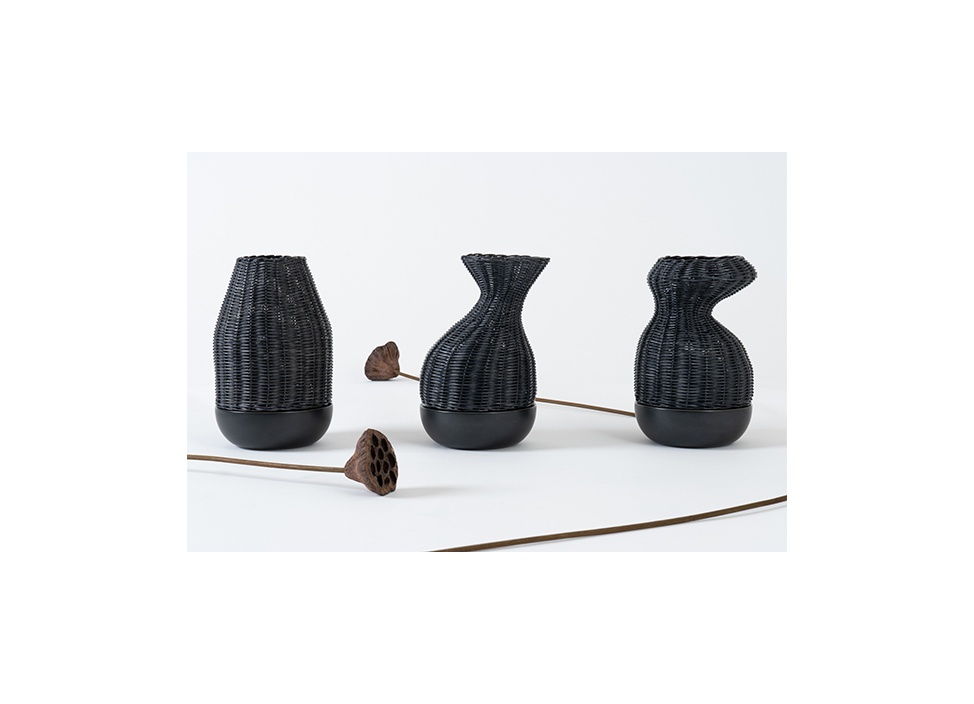 STUDIO COHAKU / スタジオコハク】Weave Type03 花器 / ブラックの商品