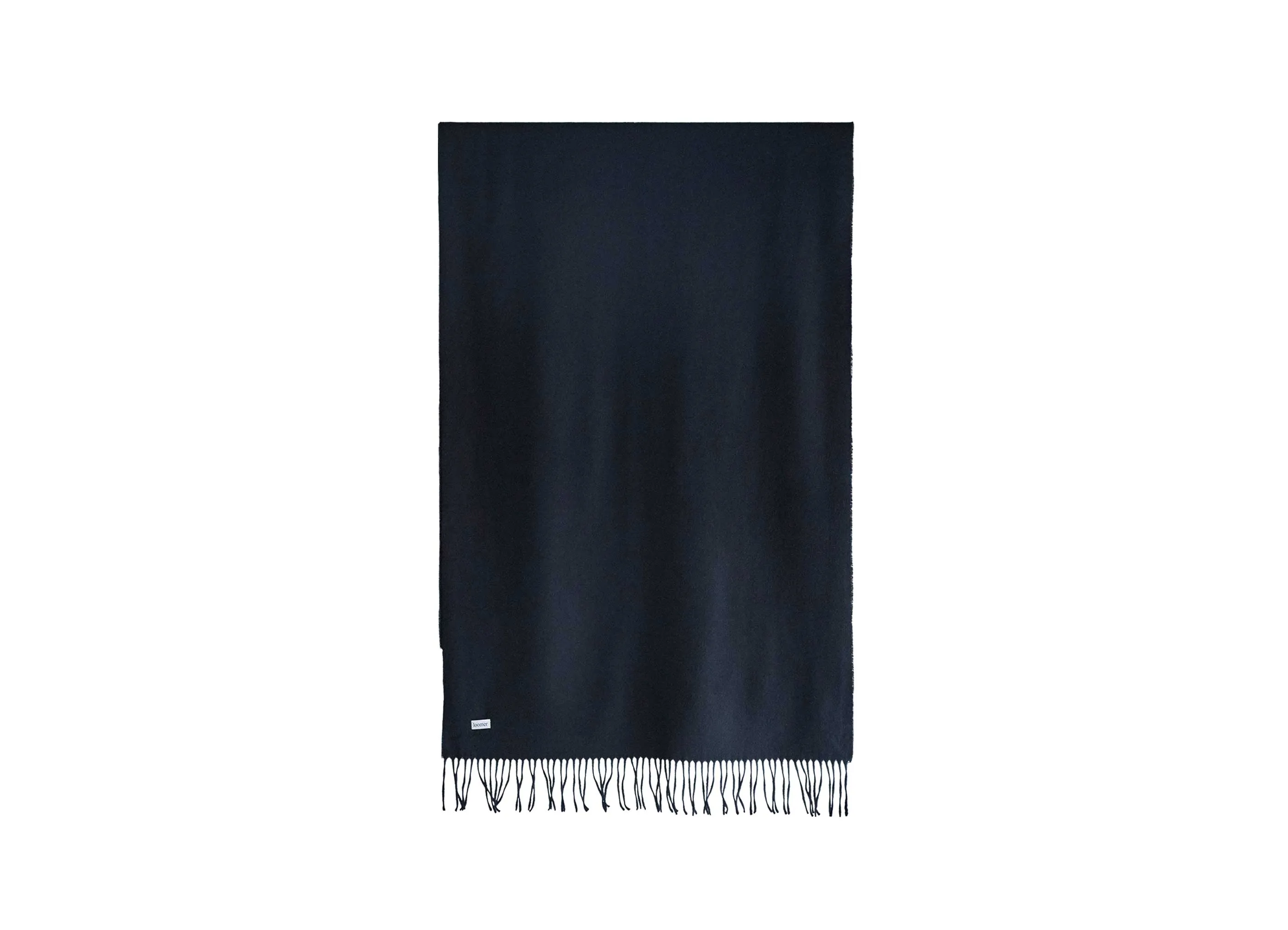 【loomer / ルーマー】Lambs Wool Plain Stole ストール 69×215cm(フリンジ込み)