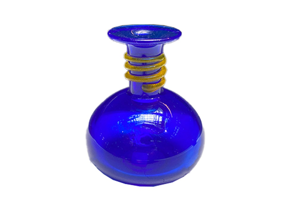 【VOLGA / ヴォルガ】花器 SNAKE VASE M / ネイビー×イエロー