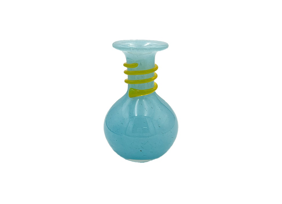 OUTLET【VOLGA / ヴォルガ】SNAKE VASE S 花瓶 / ライトブルー×イエロー