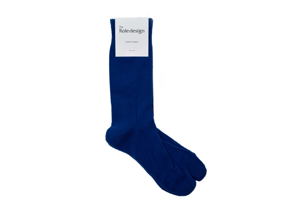 THE ROLE DESIGN / ザ ロールデザイン】PLANE RIB SOCKS MENS / Blueの 