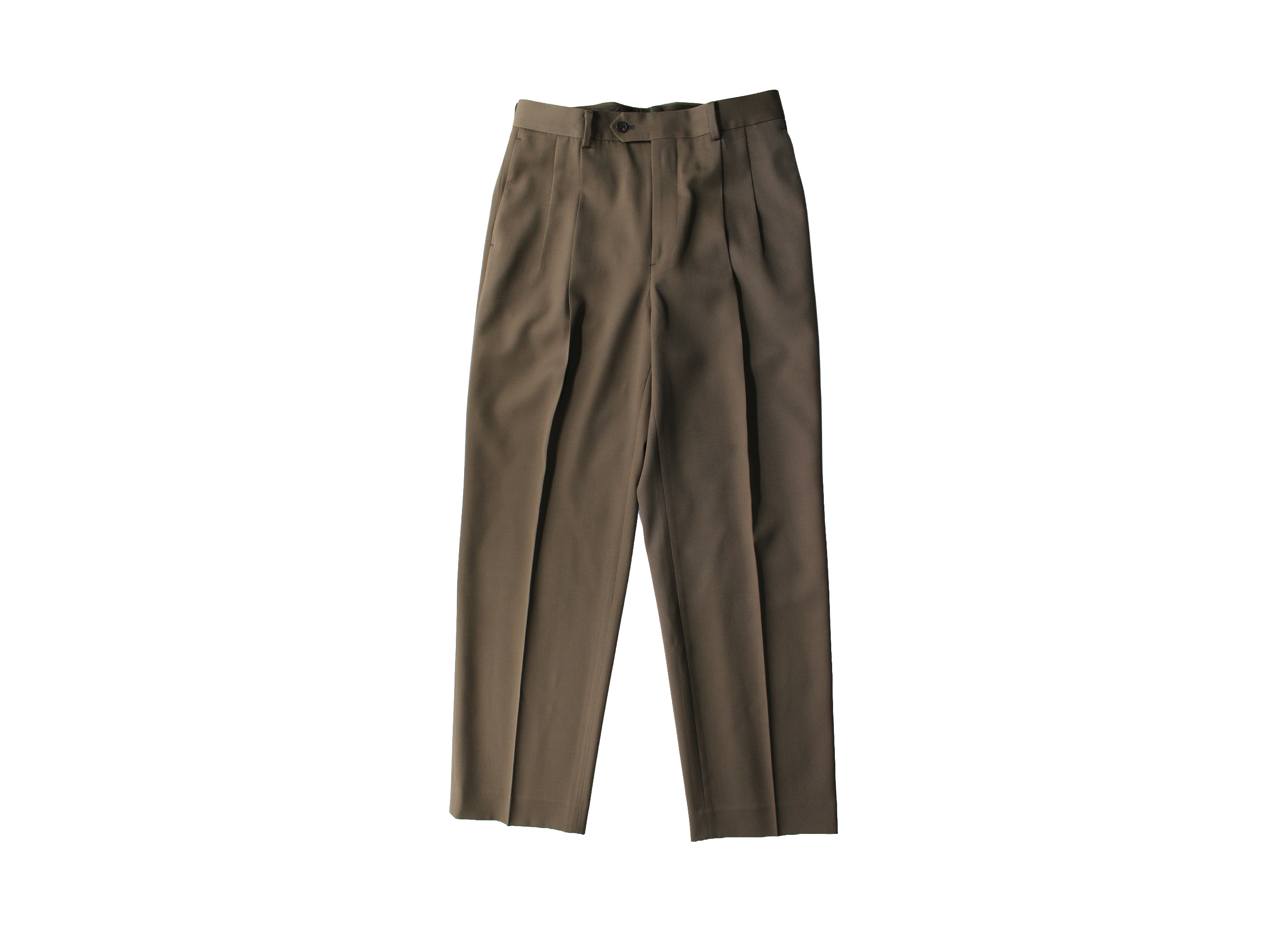 【AURALEE / オーラリー】LIGHT WOOL MAX GABARDINE TWO-TUCK SLACKS スラックス / DARK OLIVE BROWN
