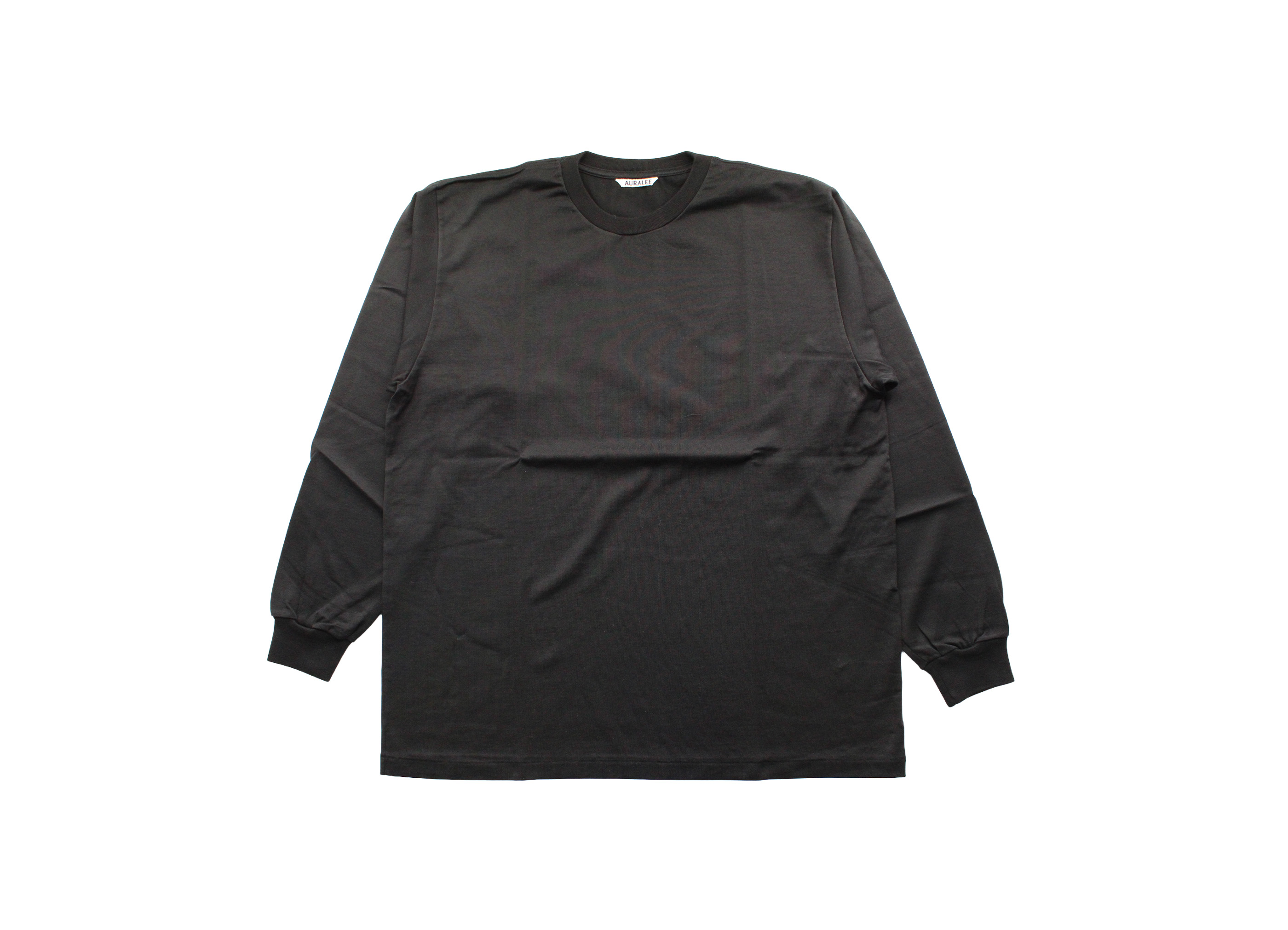 【AURALEE / オーラリー】LUSTER PLAITING L/S TEE Tシャツ / BLACK