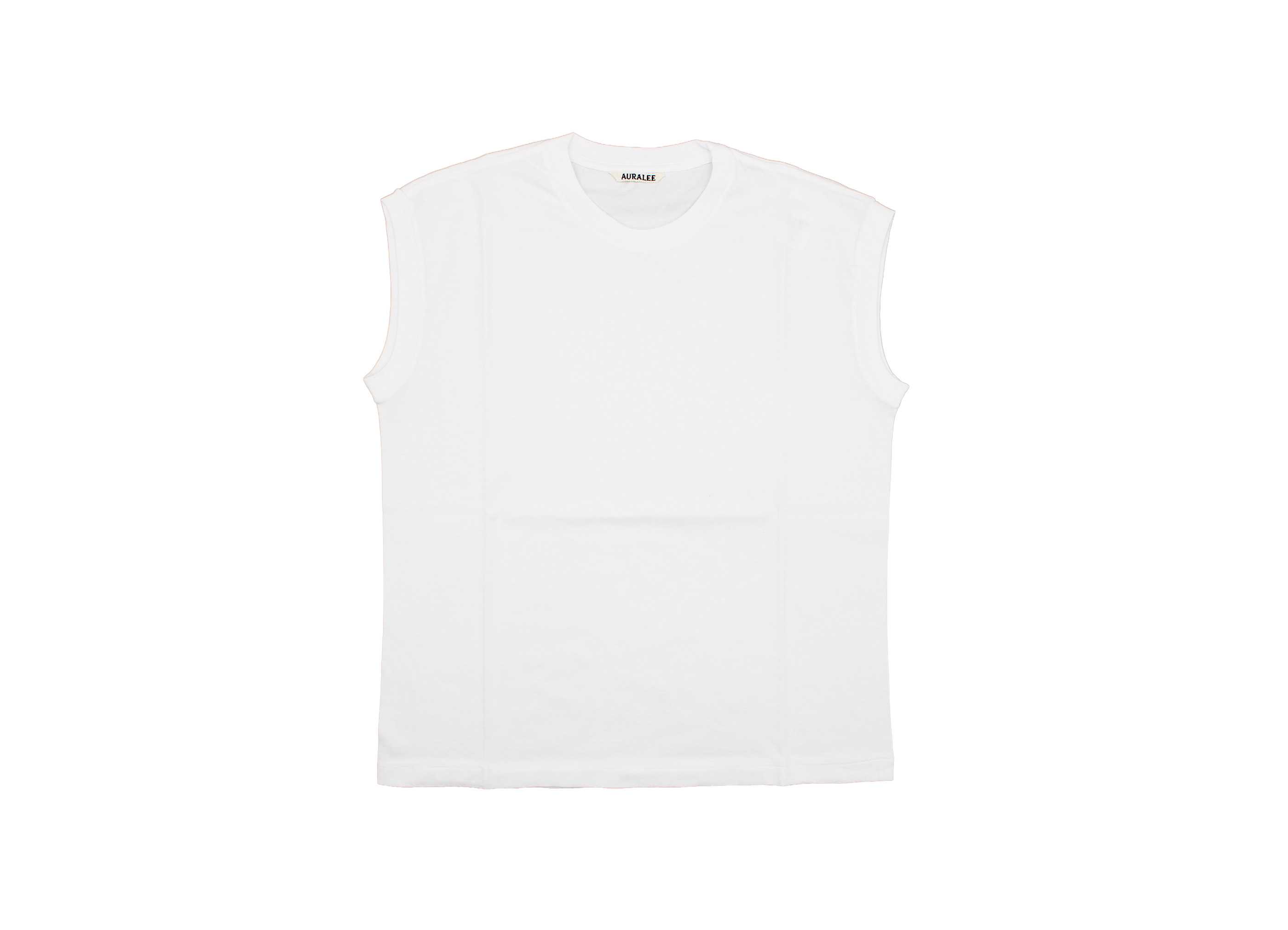 【AURALEE / オーラリー】SEAMLESS CREW NECK SLEEVELESS / WHITE