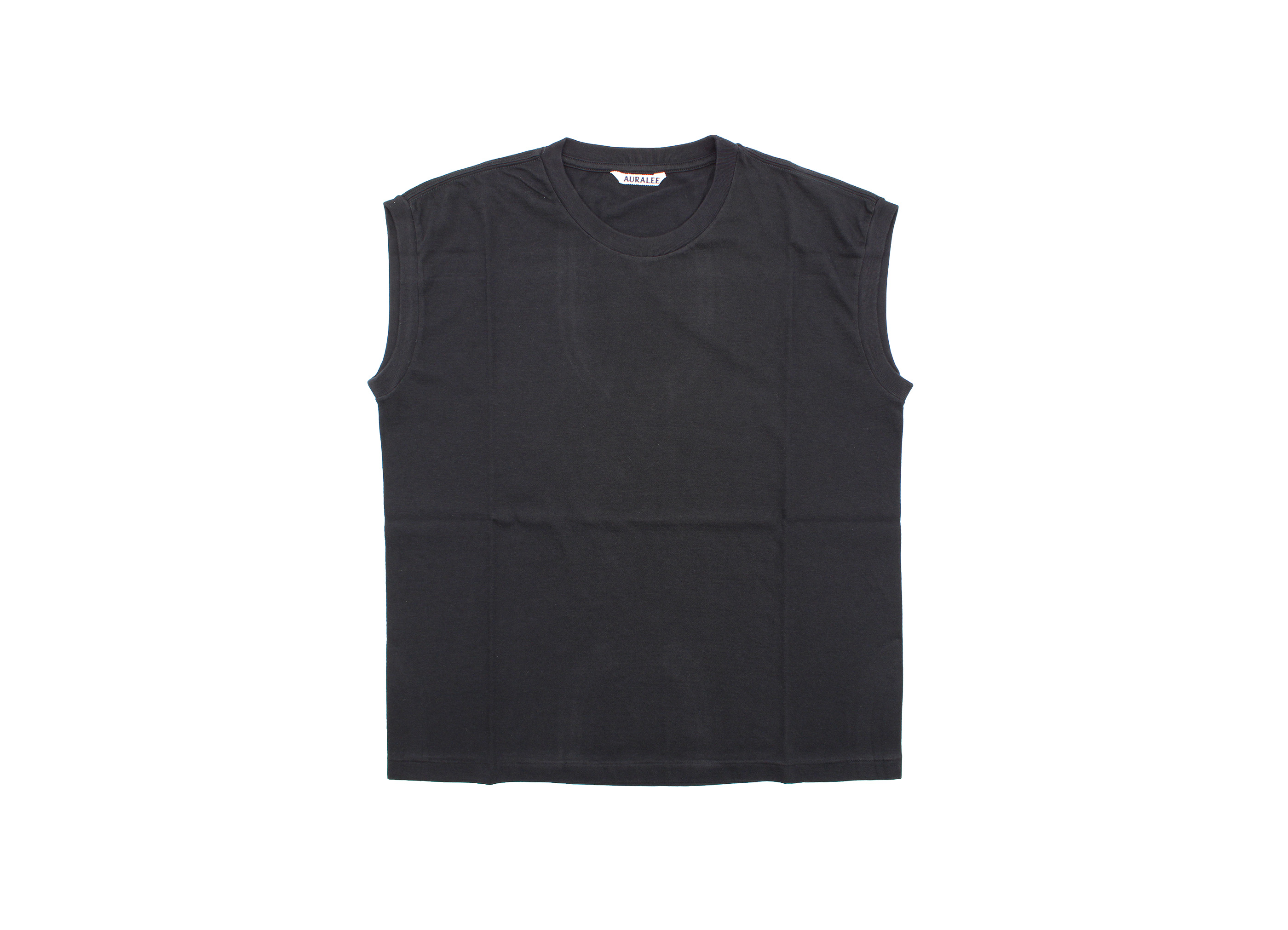 【AURALEE / オーラリー】SEAMLESS CREW NECK SLEEVELESS / BLACK