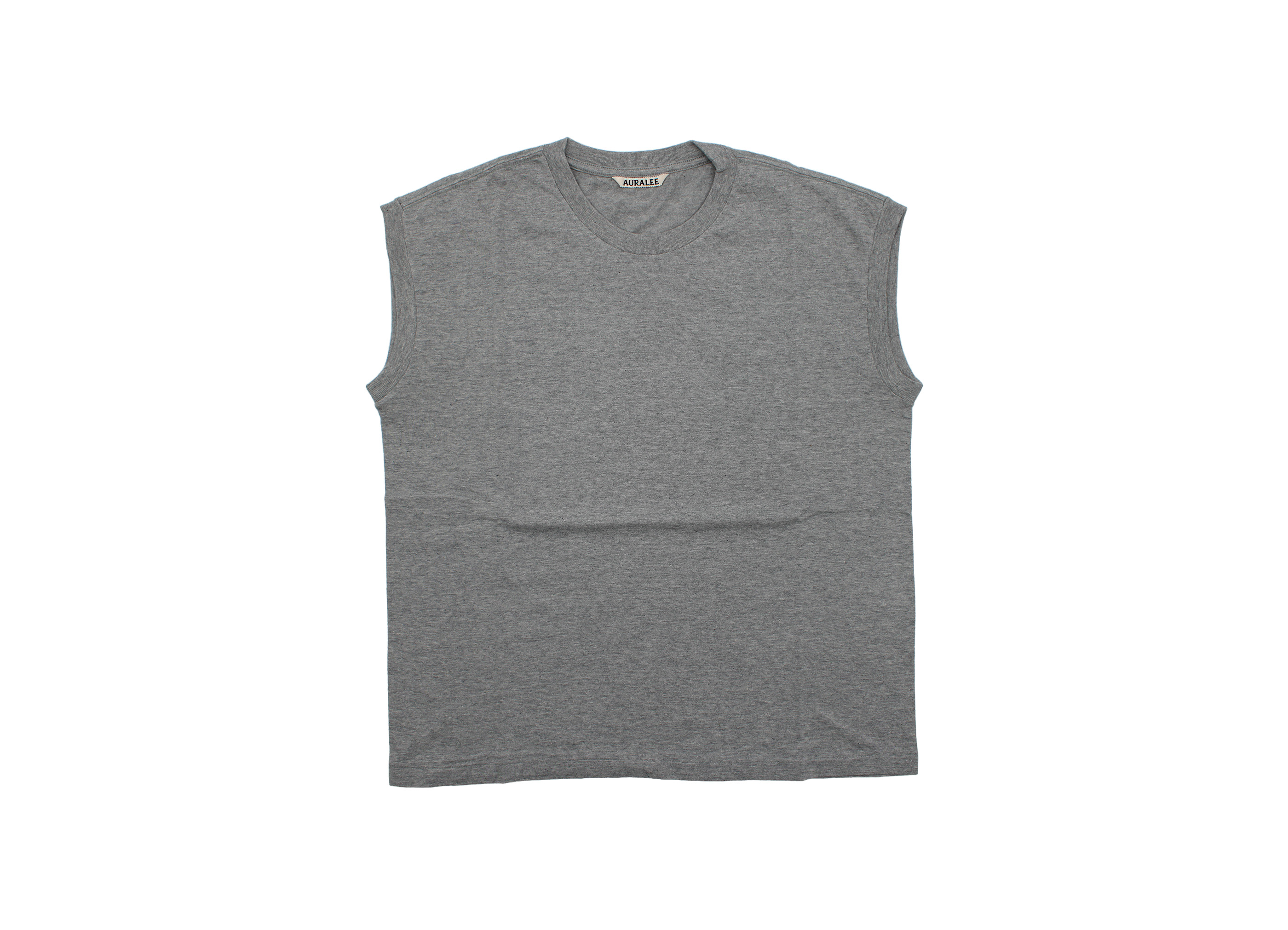 【AURALEE / オーラリー】SEAMLESS CREW NECK SLEEVELESS / TOP GRAY