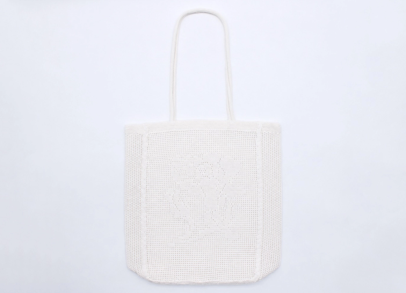 【Nananita / ナナニータ】Rose Crochet Bag クロシェトートバッグ / ダブホワイト