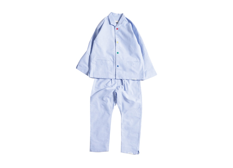 【NOWHAW /ノウハウ】“lil week” pajama KIDS#blue /unisex