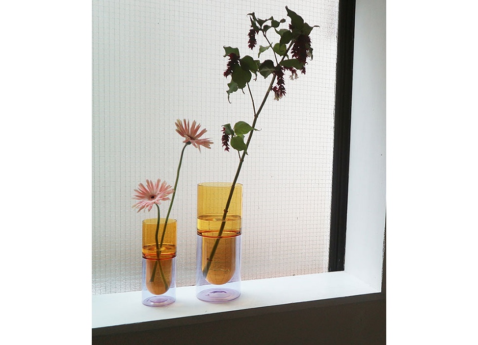 amabro / アマブロ】DW VASE 花器 S / アンバー×グレーの商品詳細
