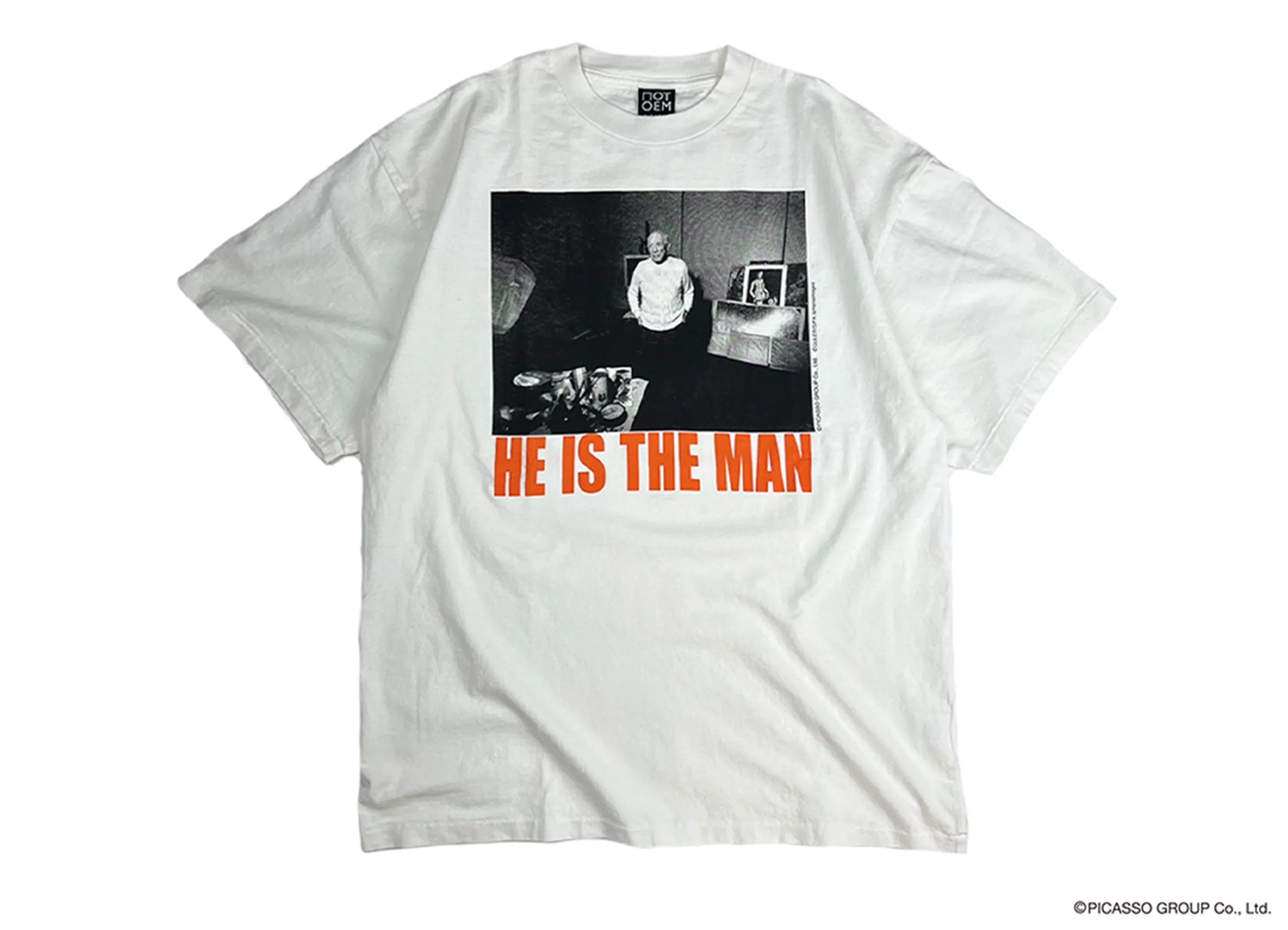 【NOT OEM / ノット オーイーエム】HE IS THE MAN / Tシャツ ホワイト