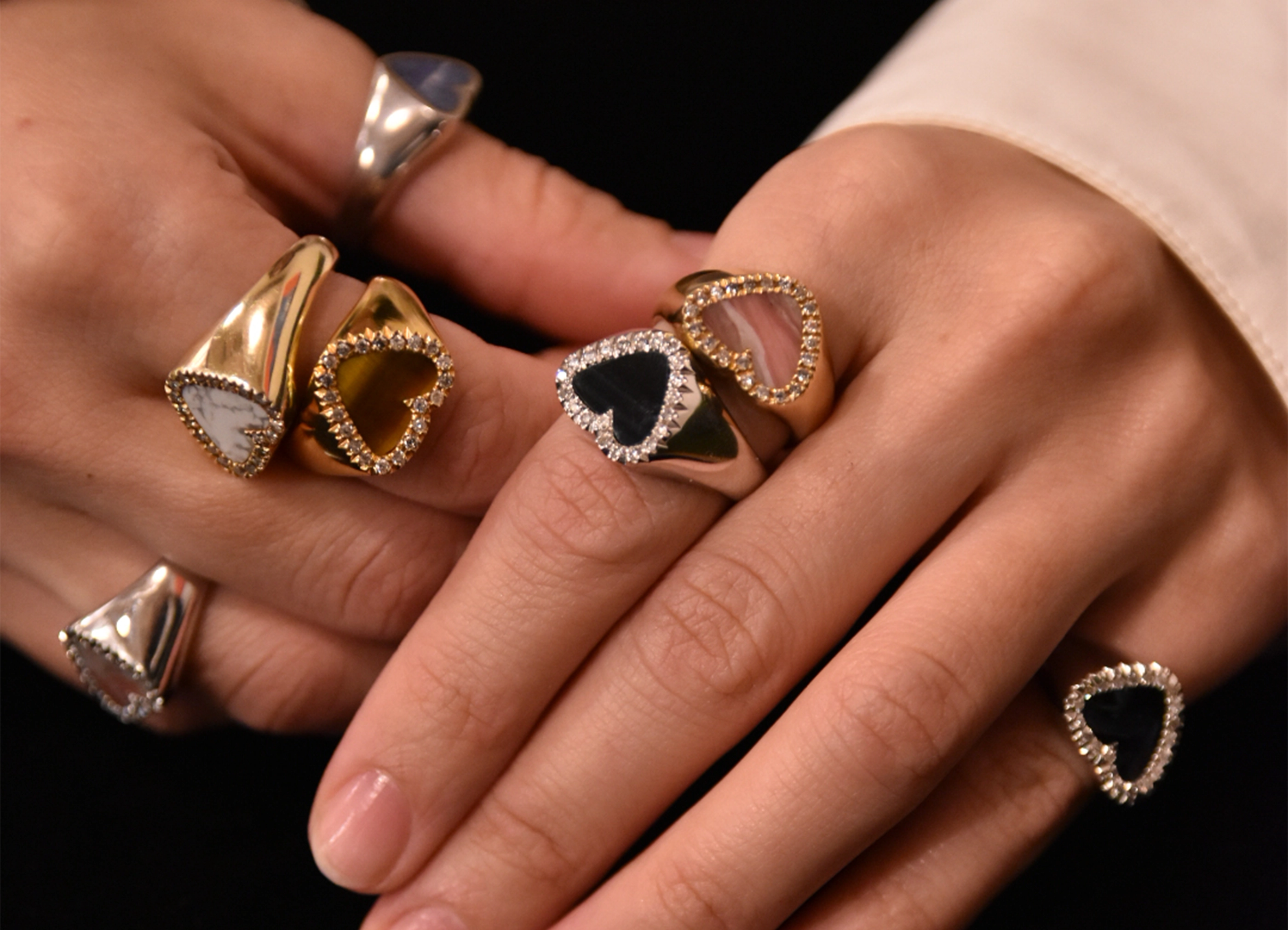 PREEK / プリーク】DIAMOND HEART STONE RING リング / ピンクの商品