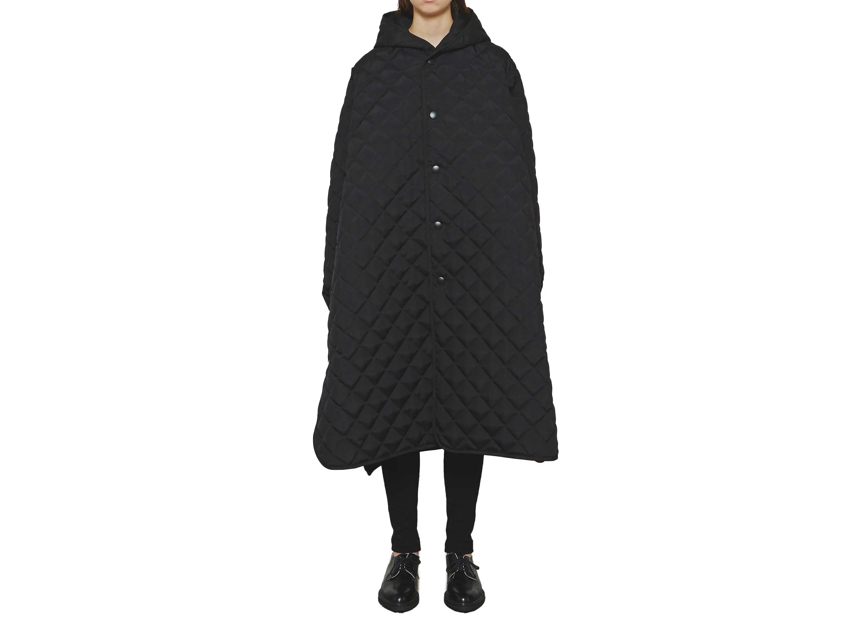 【THE RERACS / ザ リラクス】Hooded Long Quilting Coat キルティングロングコート / Black