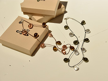 【別注 Sisi Joia / シシ ジョイア】NOUE necklace ネックレス / クリスタル×ブディア