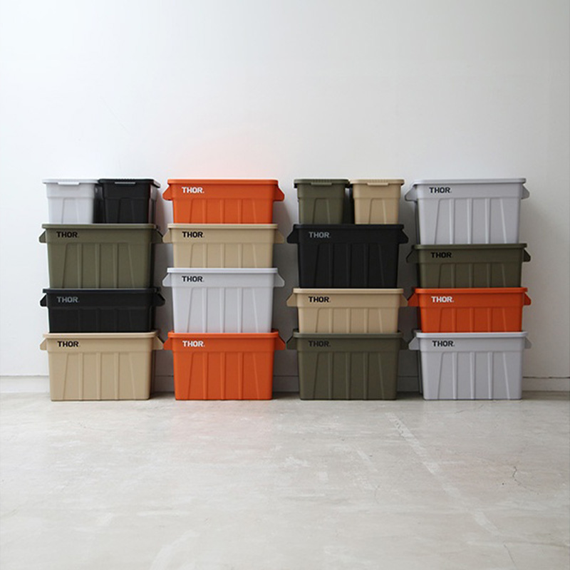 【THOR / ソー】THOR Large Totes With Lid 蓋つきコンテナ 75L /ライトグレー
