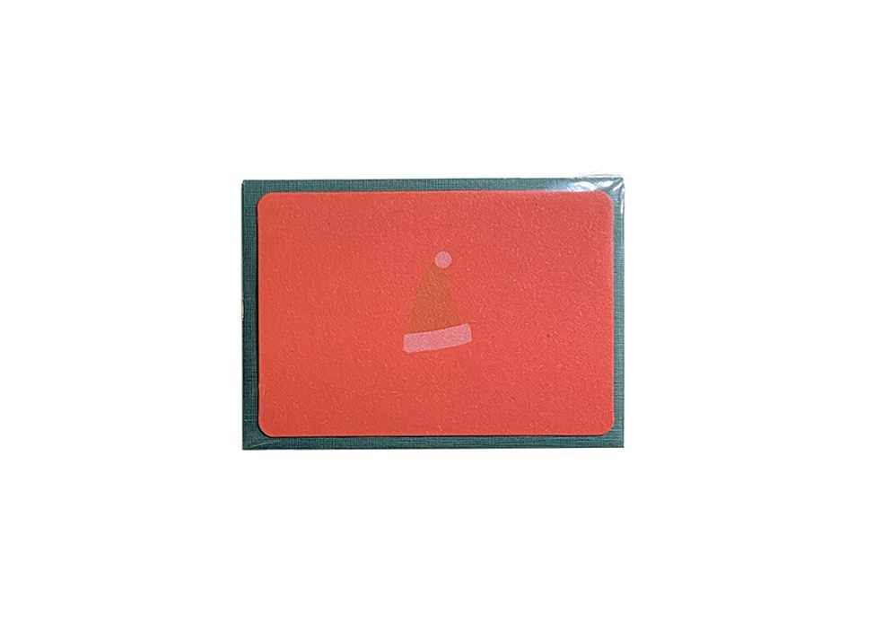 【le typographe / ル タイポグラフィ】ギフトカード BEANIE WHITE AND RED
