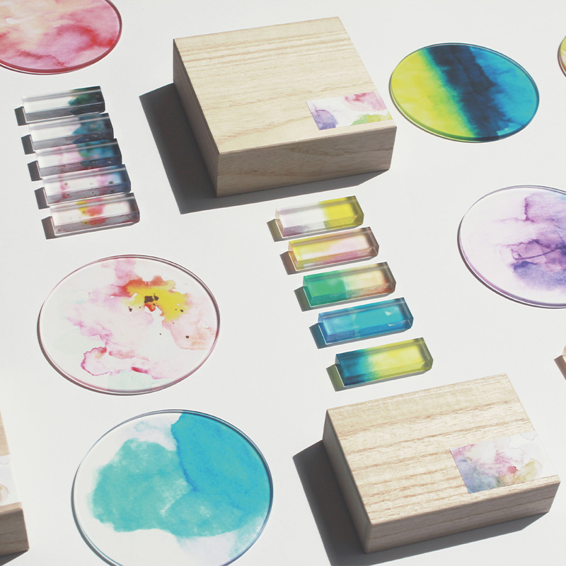 【toumei / トウメイ】あわいろ 箸置き